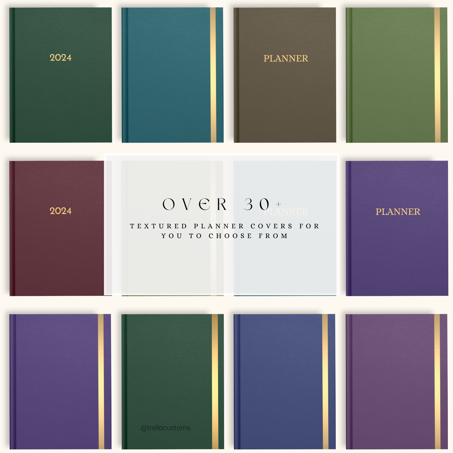 Premium texture planner covers to choose from.