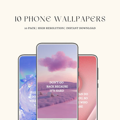 Phone wallpapers on smartphone devices with high resolution.