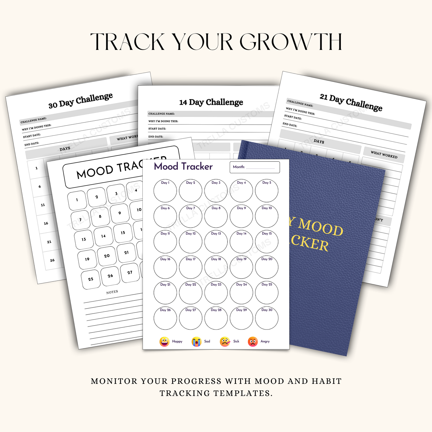 An open flat-lay shot of a preview inside included in the kit laid out beautifully.