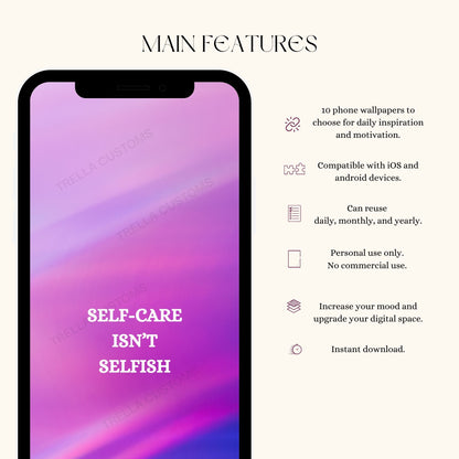 Main features of phone wallpapers.